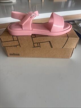 NIB Melissa Mar Sandal Pink Jelly Ankle-Strap Sandal